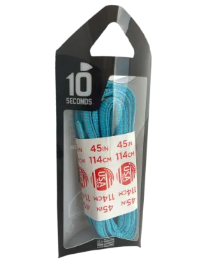 10 Seconds ® Reflexall ® Athletic Oval Laces |  Pastel Teal Reflective