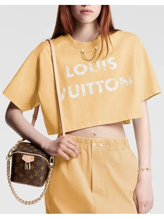 1AFMPI NEW Vintage Effect Louis Vuitton Crop Top