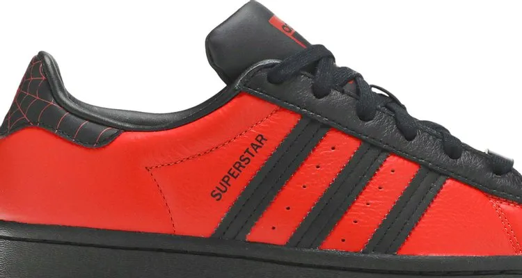 Adidas Marvel x Playstation x Superstar J 'Spider-Man: Miles Morales' Sneakers, Red