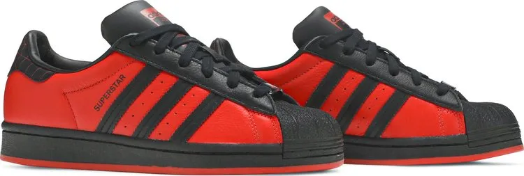 Adidas Marvel x Playstation x Superstar J 'Spider-Man: Miles Morales' Sneakers, Red