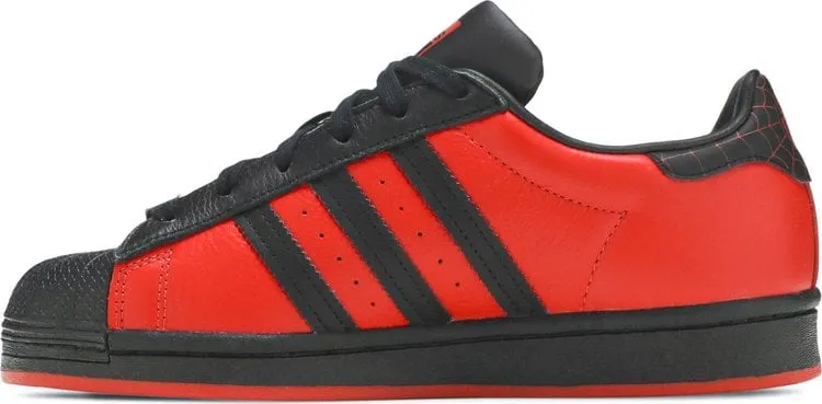 Adidas Marvel x Playstation x Superstar J 'Spider-Man: Miles Morales' Sneakers, Red