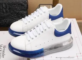 Alexander McQueen White / Blue Rubber Sole Air Platform Sneaker