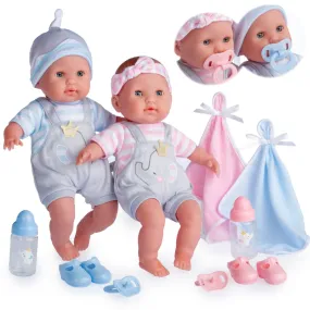 Berenguer Boutique Baby Doll Twins Gift Set