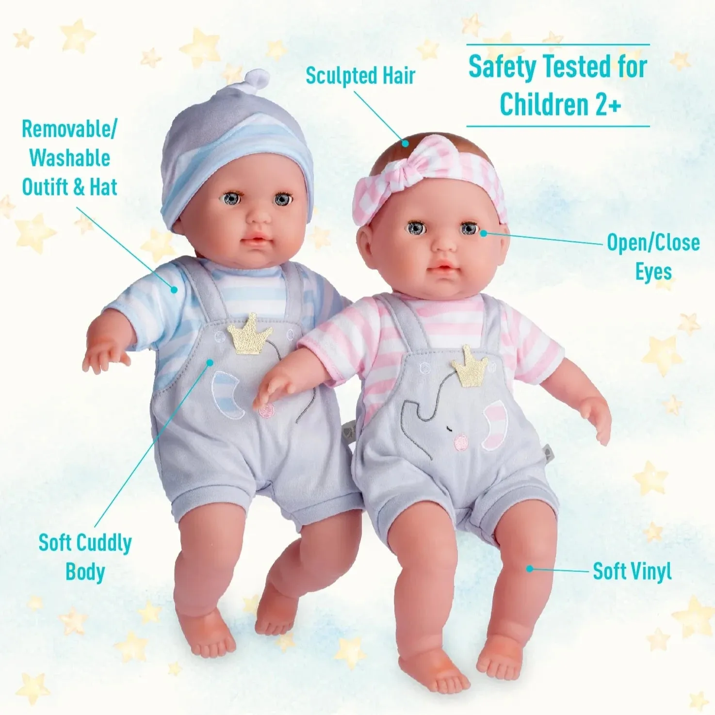 Berenguer Boutique Baby Doll Twins Gift Set