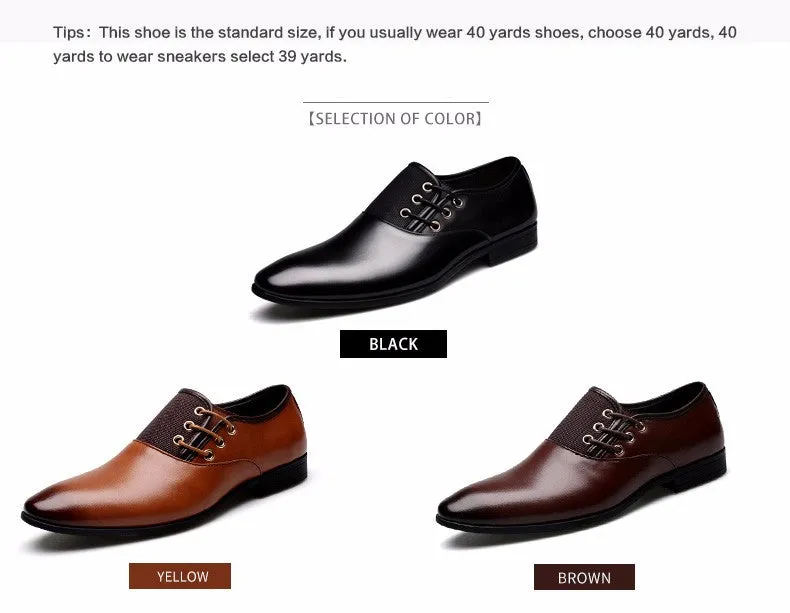 BIMUDUIYU Big Size 6.5-12 New Fashion Men Wedding Dress Shoes Black Shoes Round Toe Flat Business British Lace-up Men's shoes