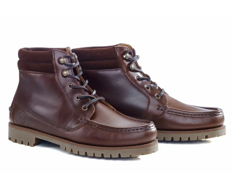 Chocolate lace-up Outdoor Boots  - SHENLEY GOMME