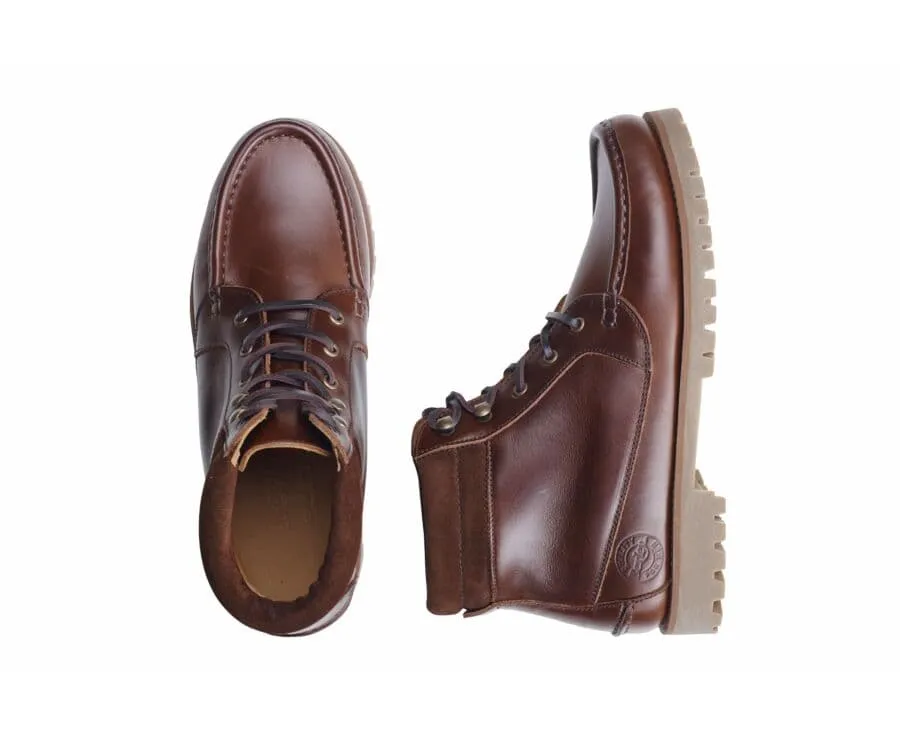 Chocolate lace-up Outdoor Boots  - SHENLEY GOMME