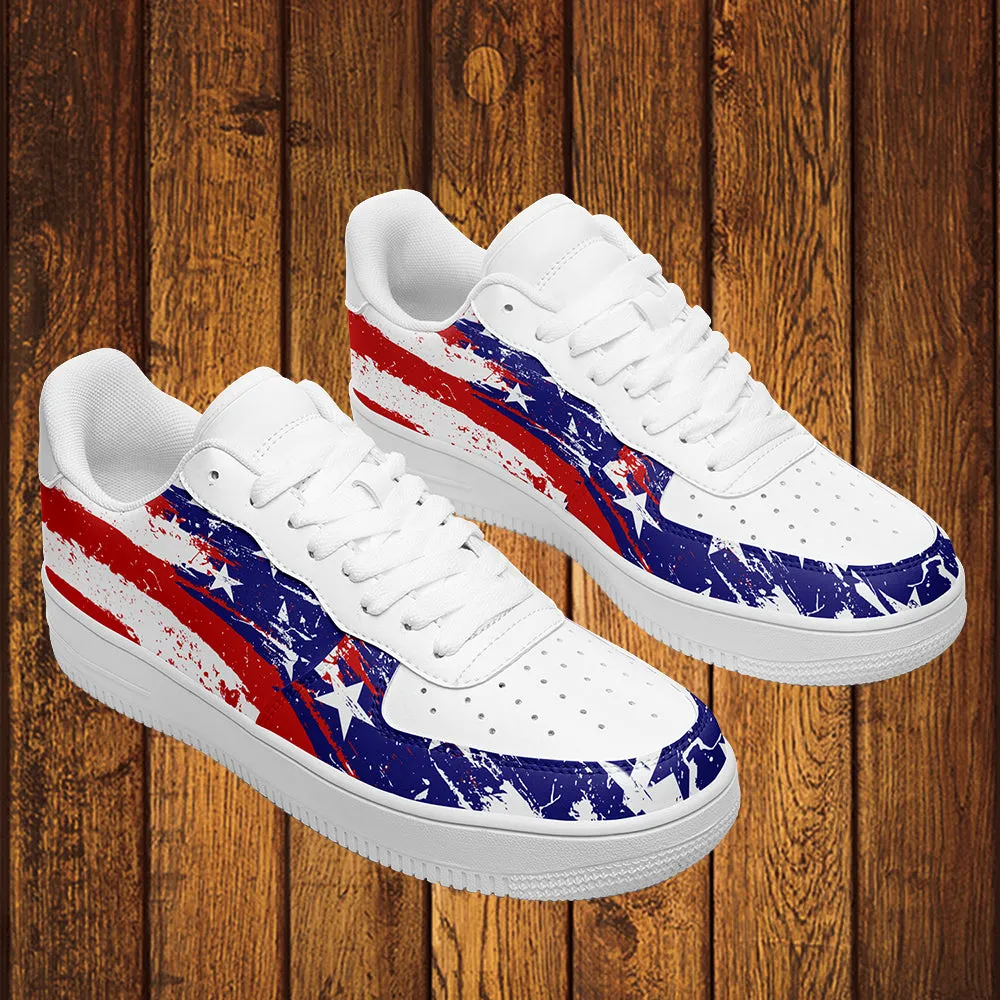 Company gift ideas for customers, Personalized Business Gifts & Corporate Gifts AF1-B05603 Custom AF1 American Flag, USA Flag Sneakers AF1, Shoes, Printed Shoes