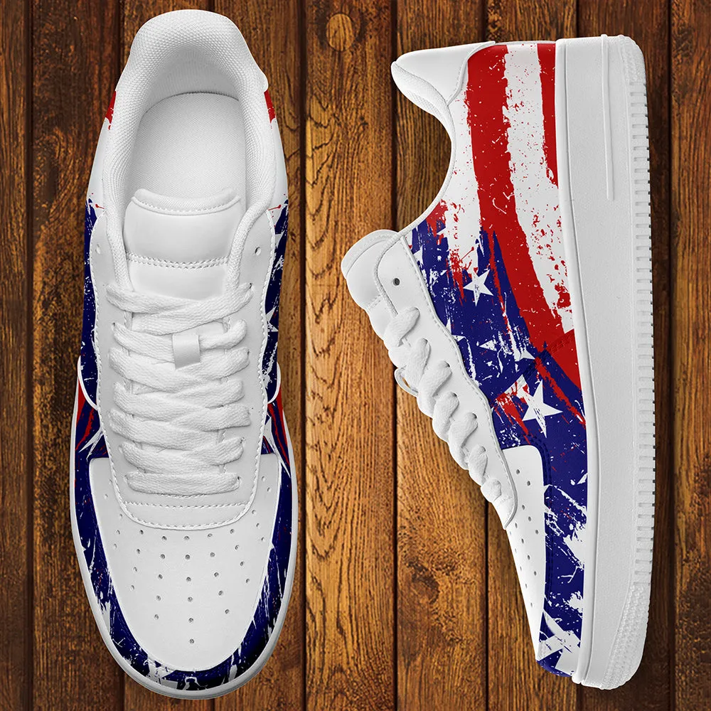 Company gift ideas for customers, Personalized Business Gifts & Corporate Gifts AF1-B05603 Custom AF1 American Flag, USA Flag Sneakers AF1, Shoes, Printed Shoes