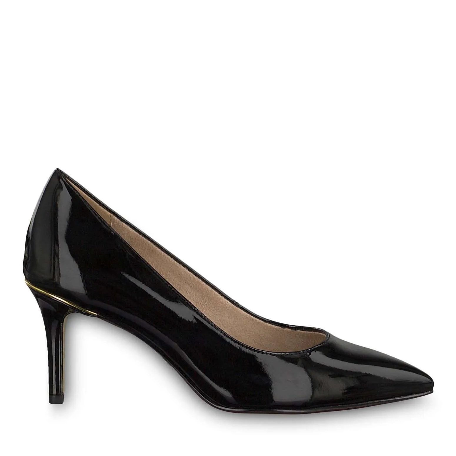 Court Shoe Pointed Toe Tamaris Black Patent