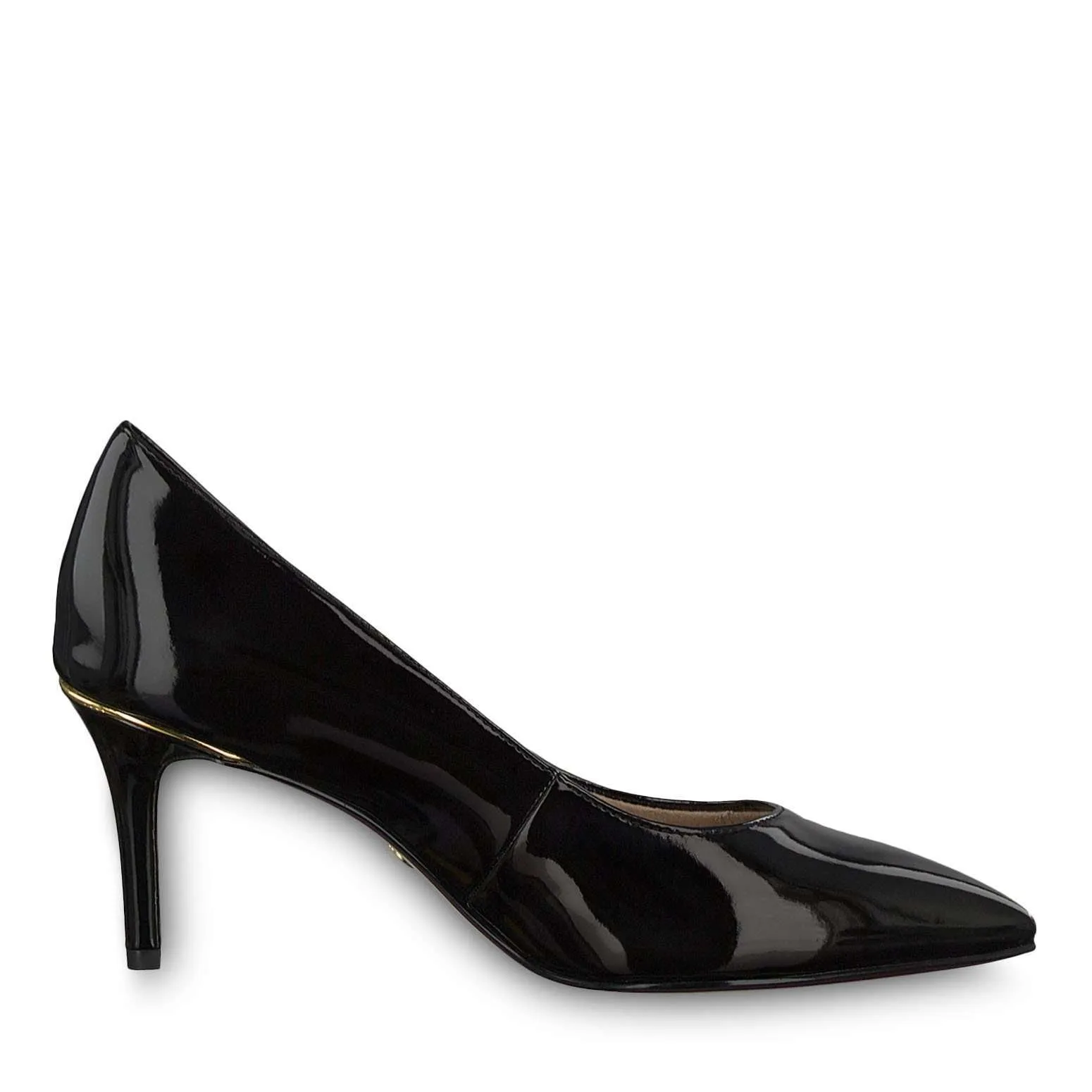 Court Shoe Pointed Toe Tamaris Black Patent