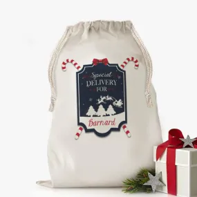 Custom Santa's Personalized Gift Christmas Drawstring Sack