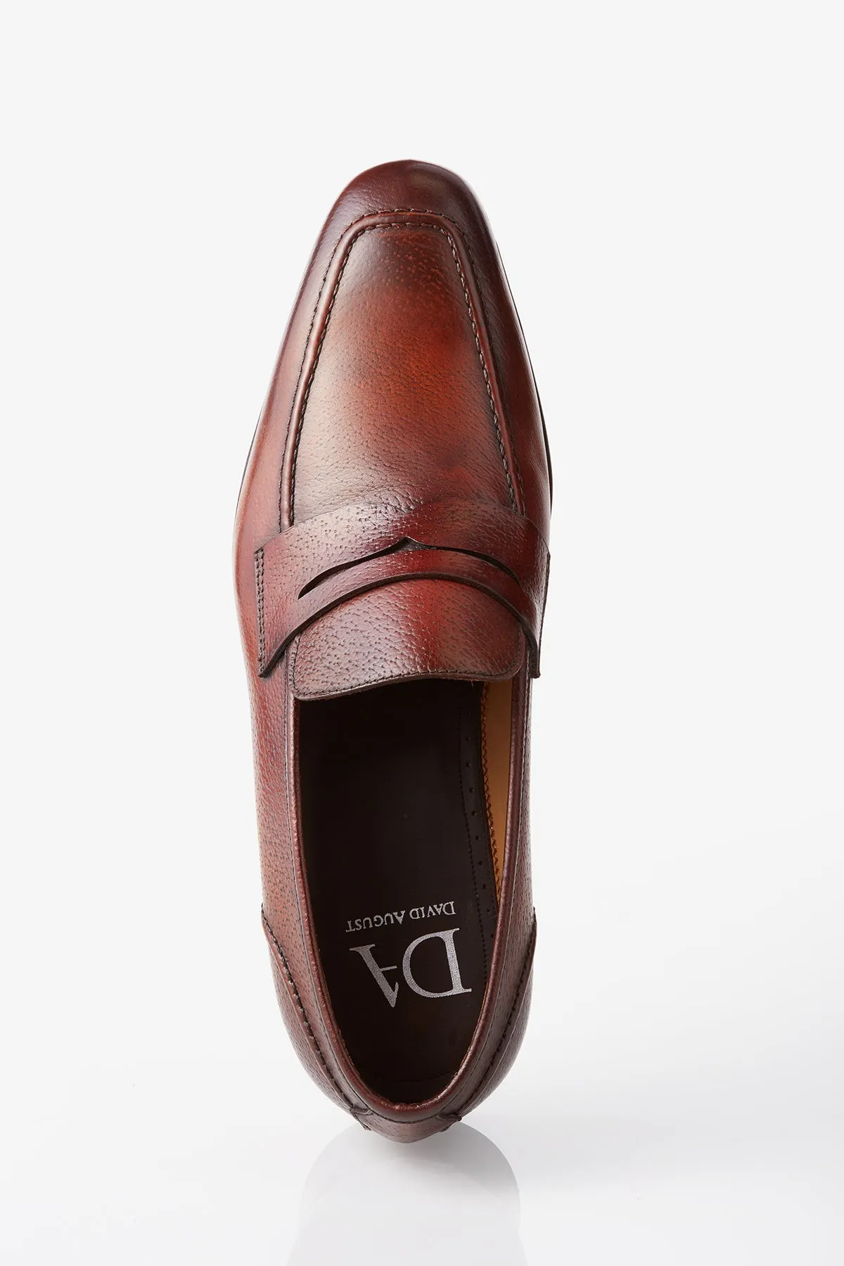 David August Leather Penny Loafer in Whiskey