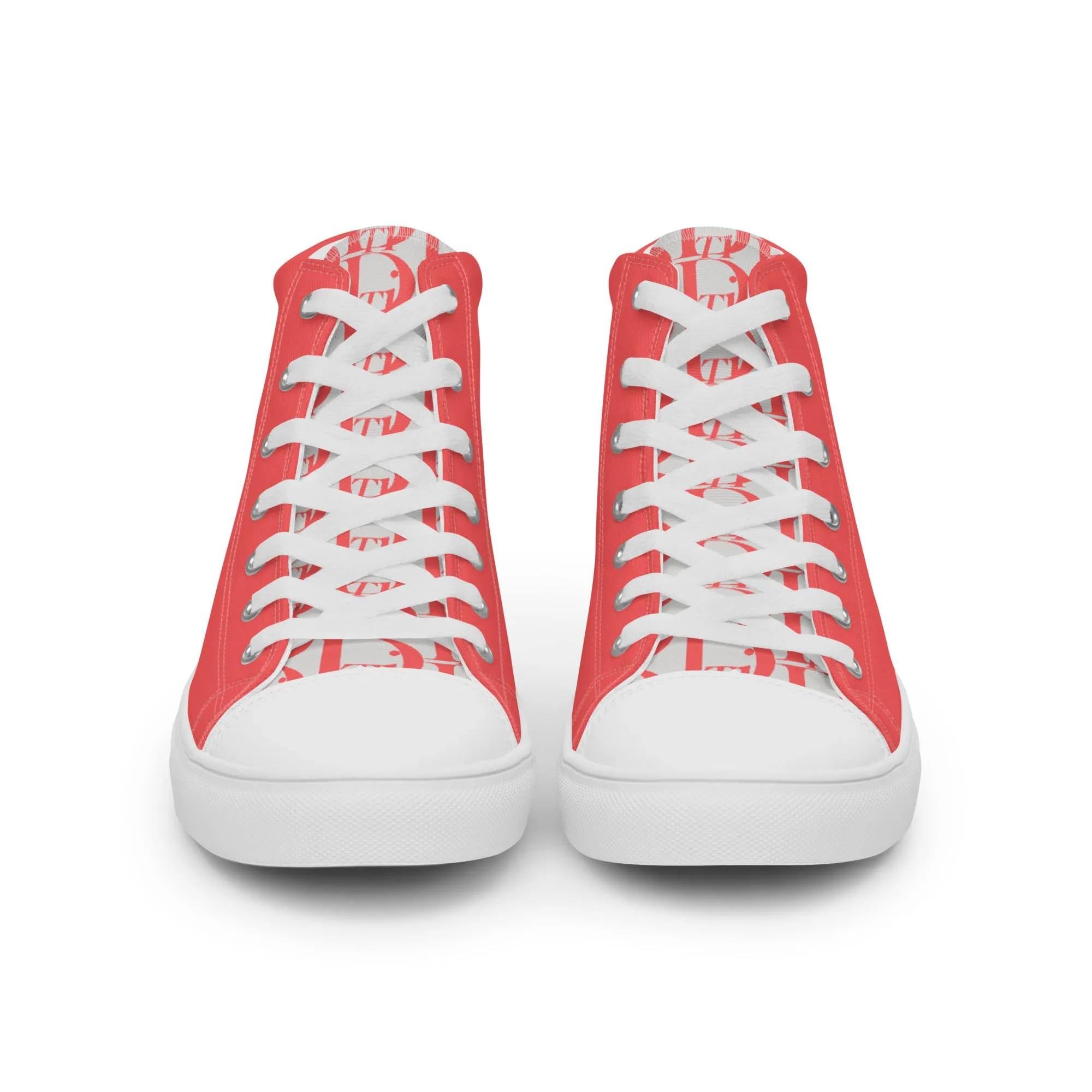 Descendants of the Island Coral Platinum Men’s high top canvas shoes