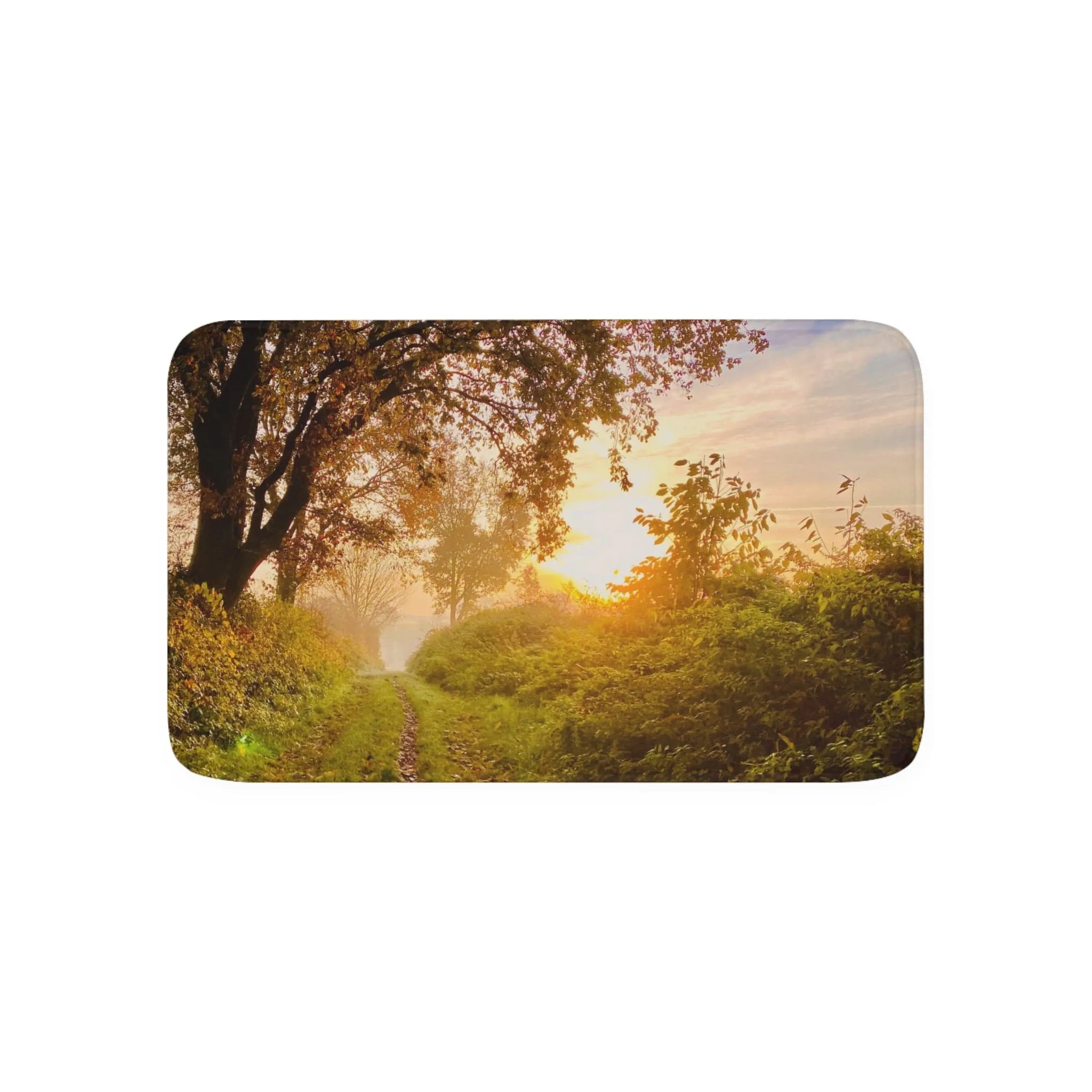 Dirt Road to Sunrise - Memory Foam Bath Mat