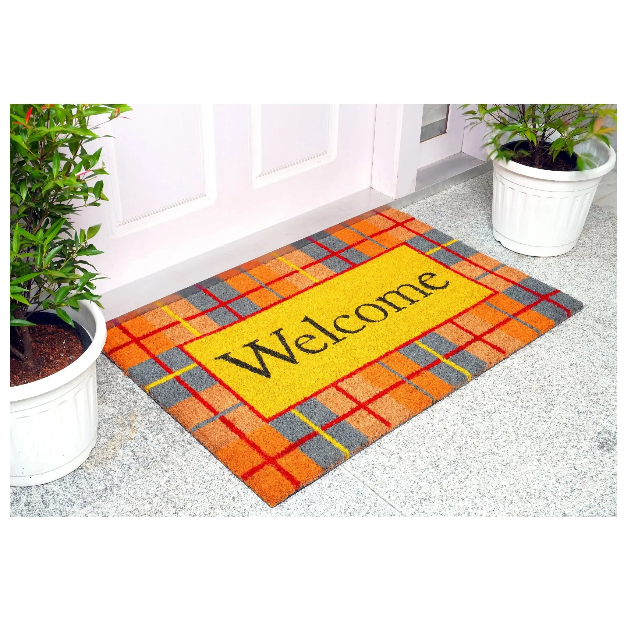 Fall Plaid Doormat