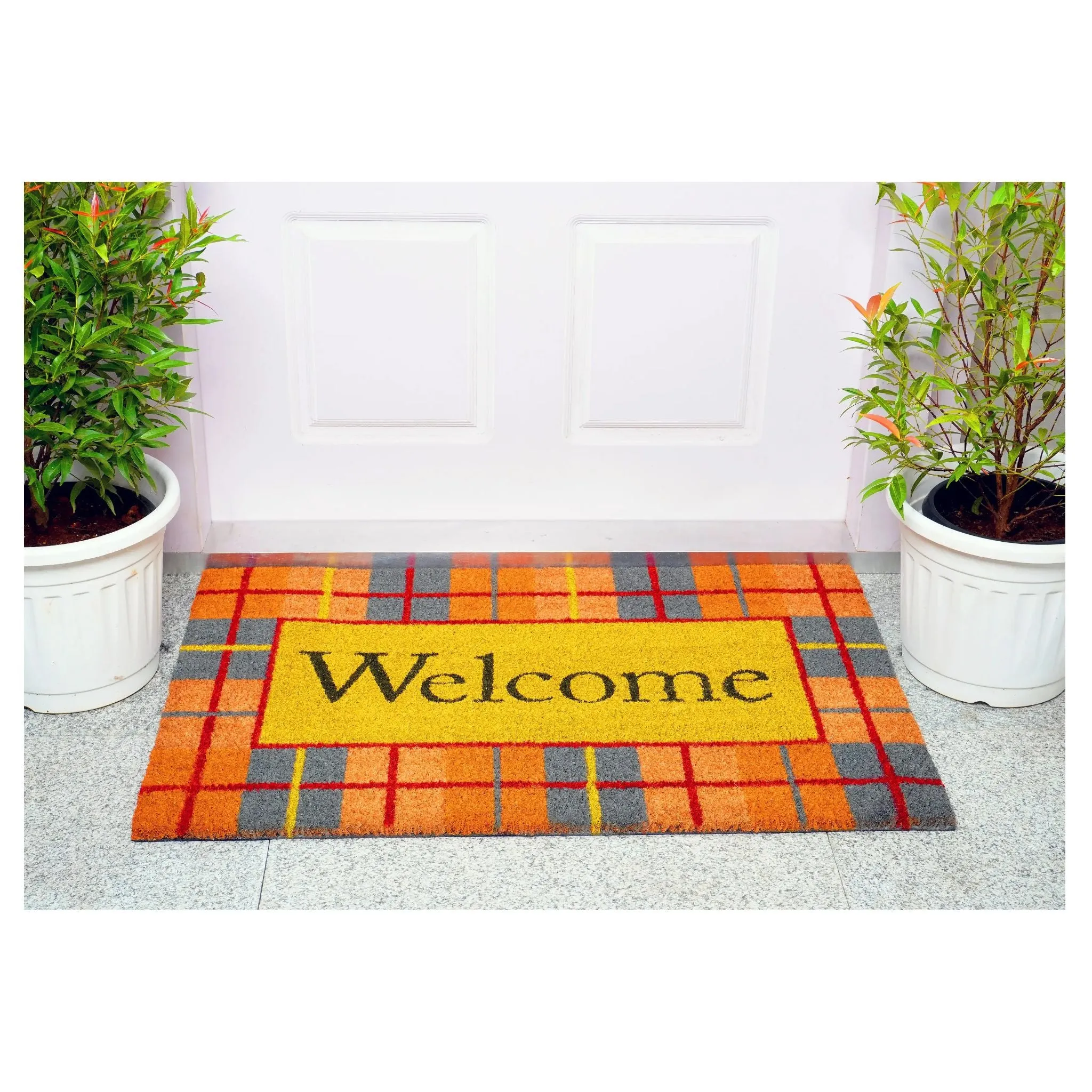 Fall Plaid Doormat