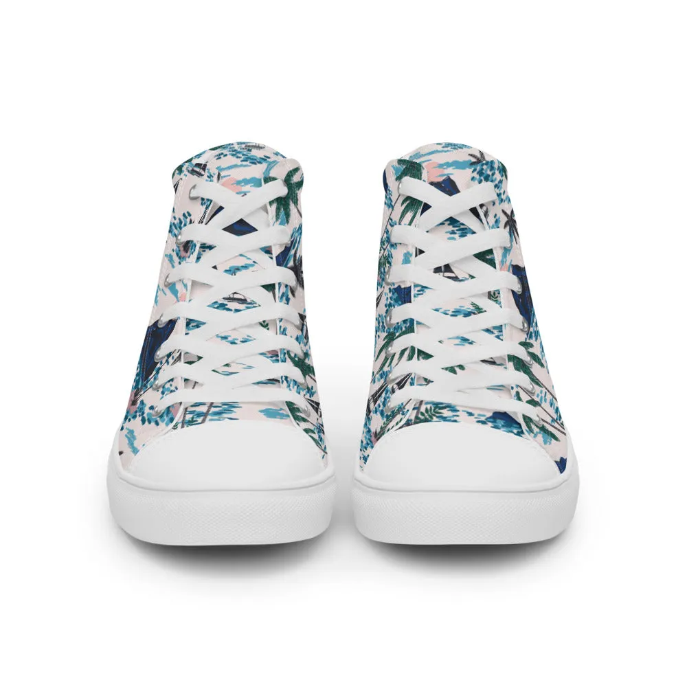 Florida Man Pattern Men’s High Top Canvas Shoes