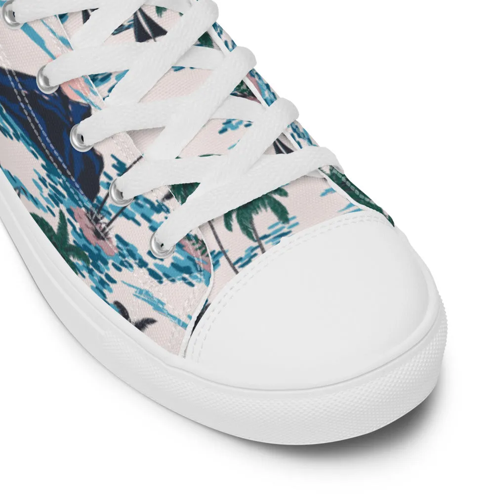 Florida Man Pattern Men’s High Top Canvas Shoes