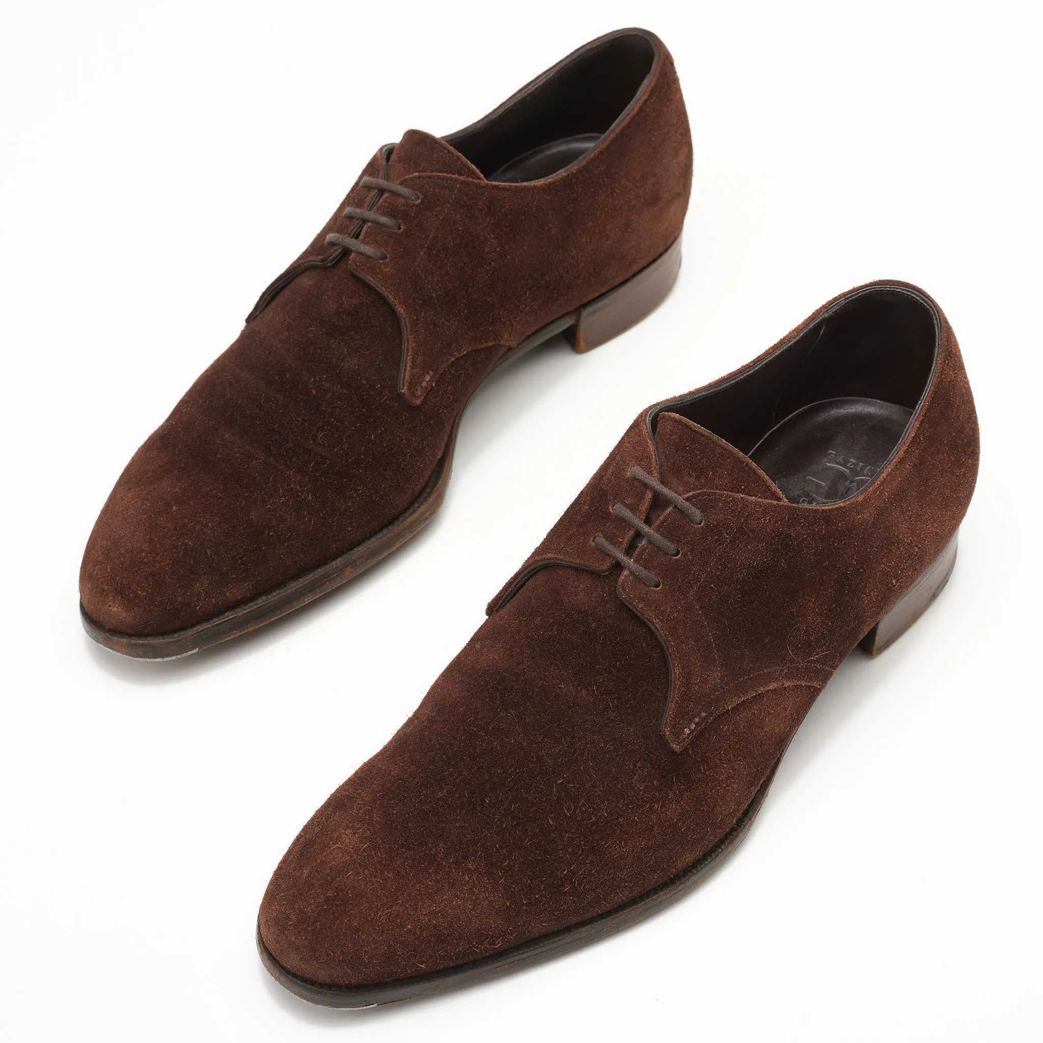 GAZIANO & GIRLING "Derwent" Brown Suede Derby Shoes UK 7E US 7.5 Last DG70