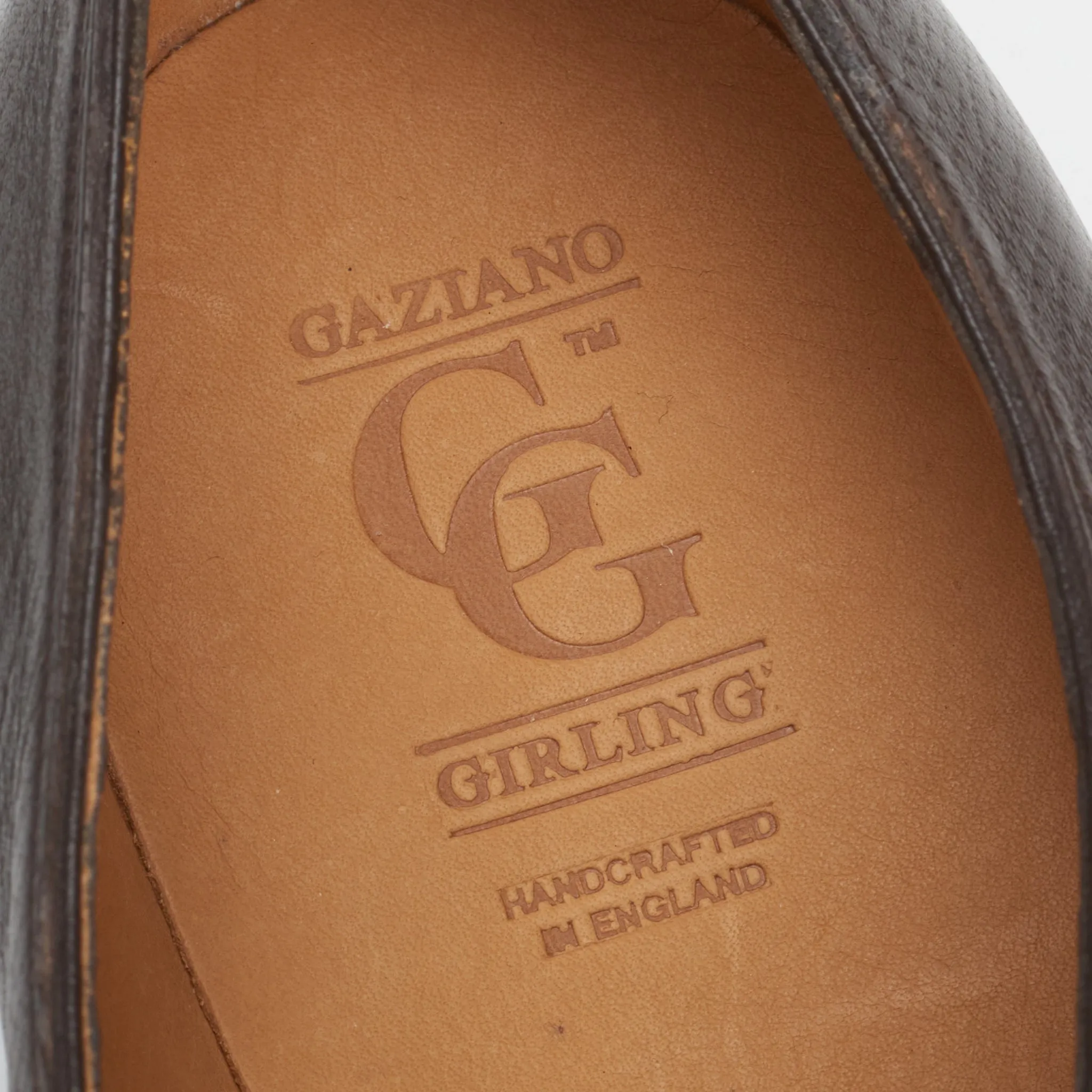 GAZIANO & GIRLING "Wilde" Brown Hatch Grain Shoes UK 8E NEW US 8.5 Last MH71