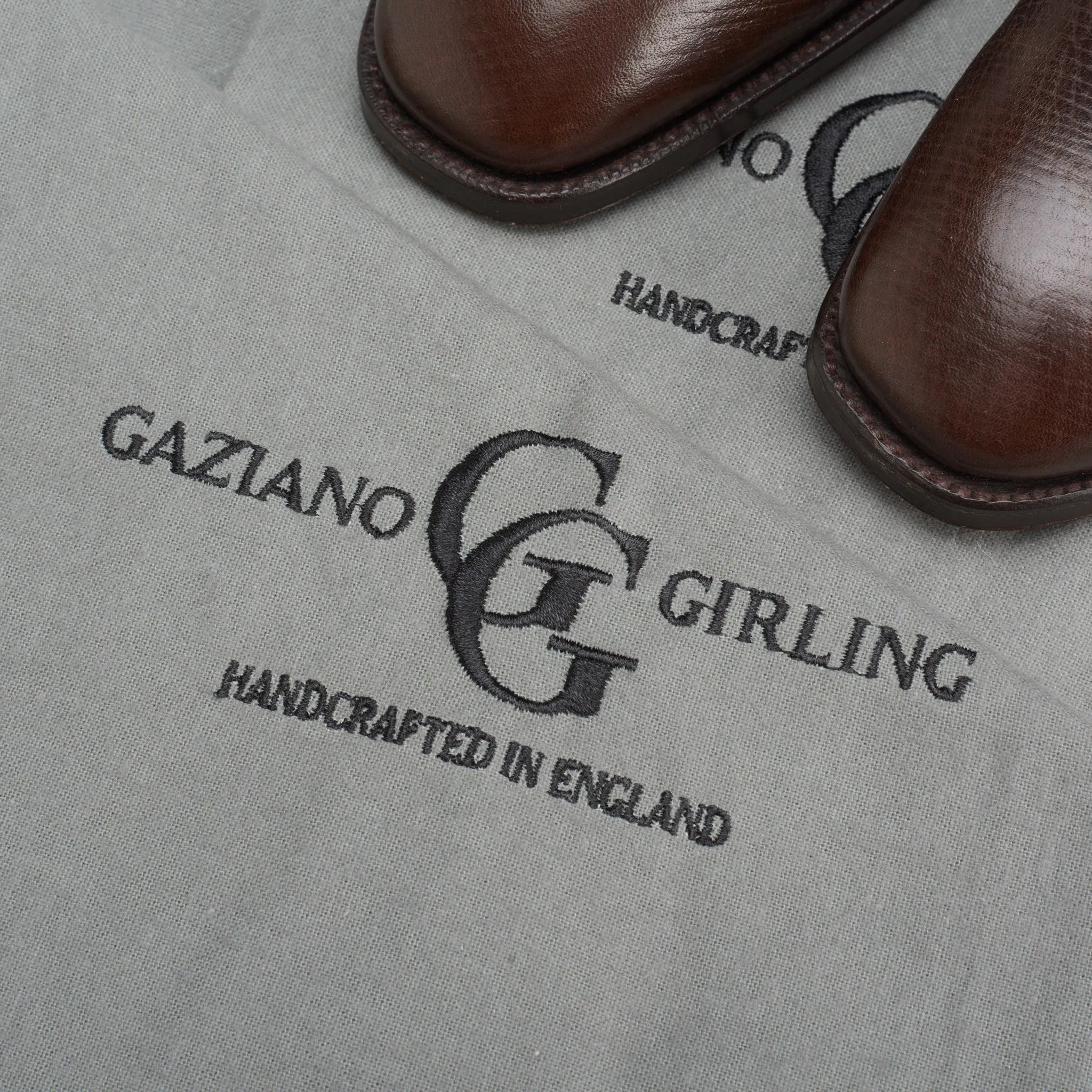 GAZIANO & GIRLING "Wilde" Brown Hatch Grain Shoes UK 8E NEW US 8.5 Last MH71