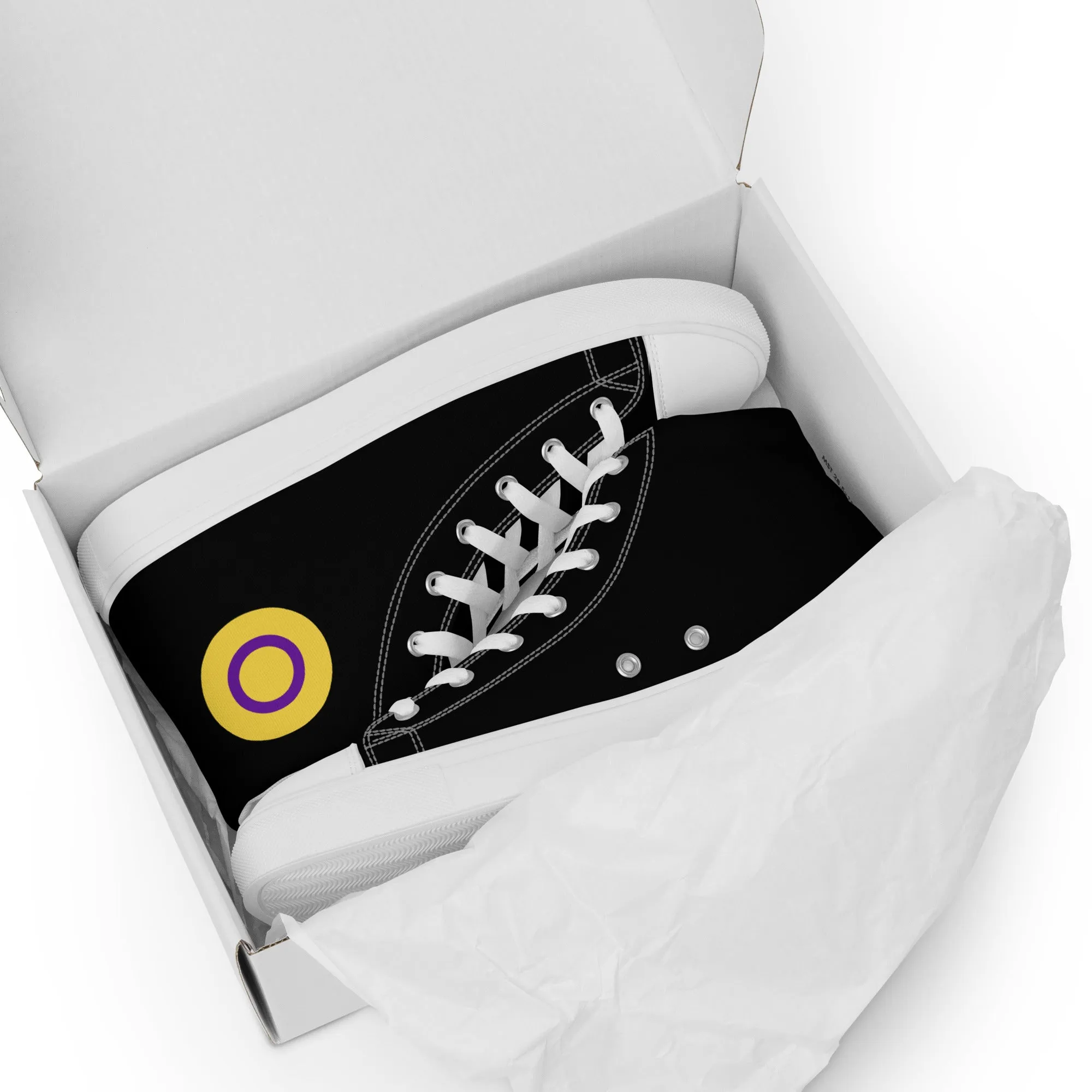 Intersex Pride Men’s High Top Canvas Athletic Shoes