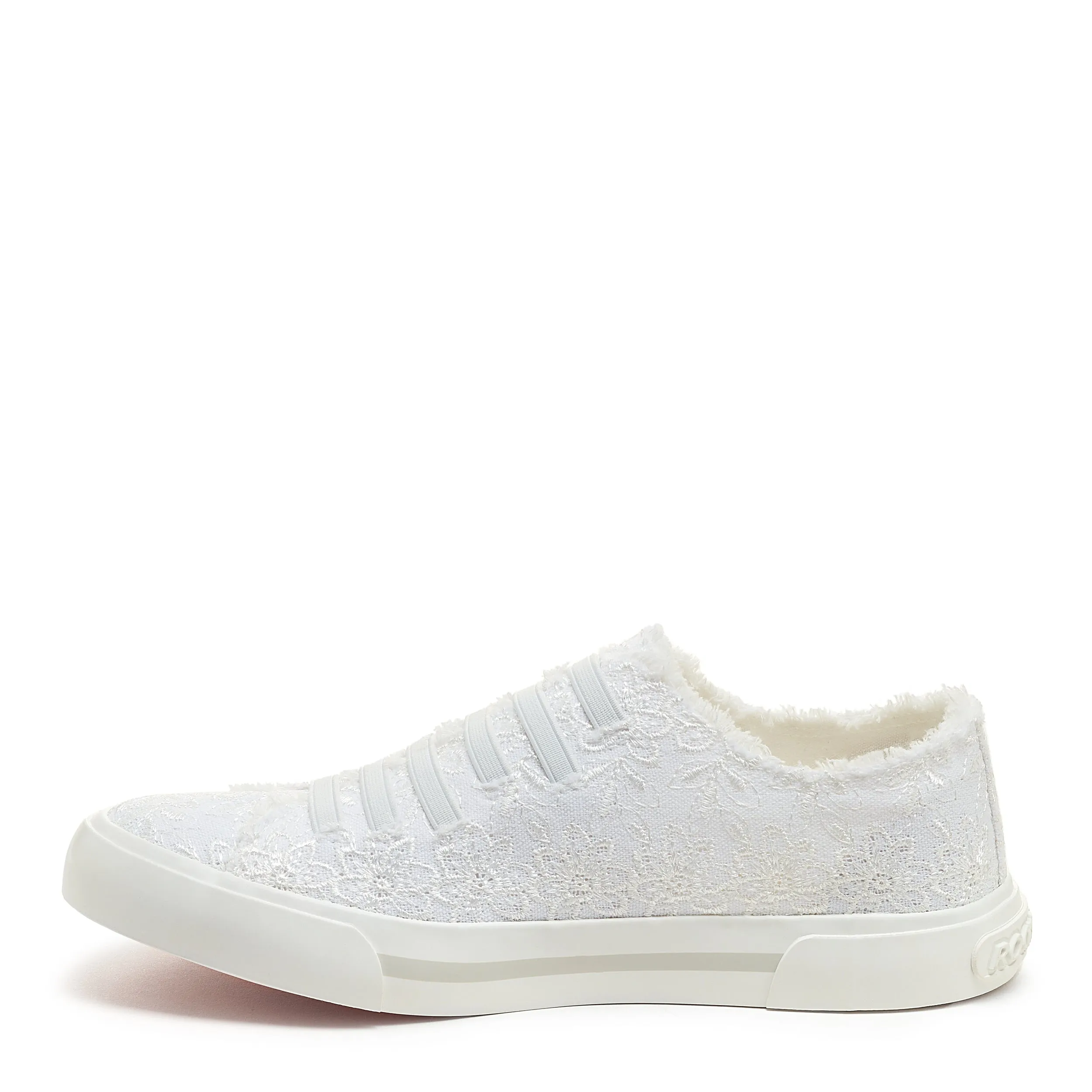 Jokes White Eyelet Slip On Trainers