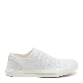 Jokes White Eyelet Slip On Trainers