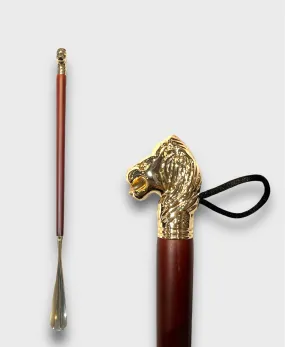 Lion Shoe Horn - Brown & Gold