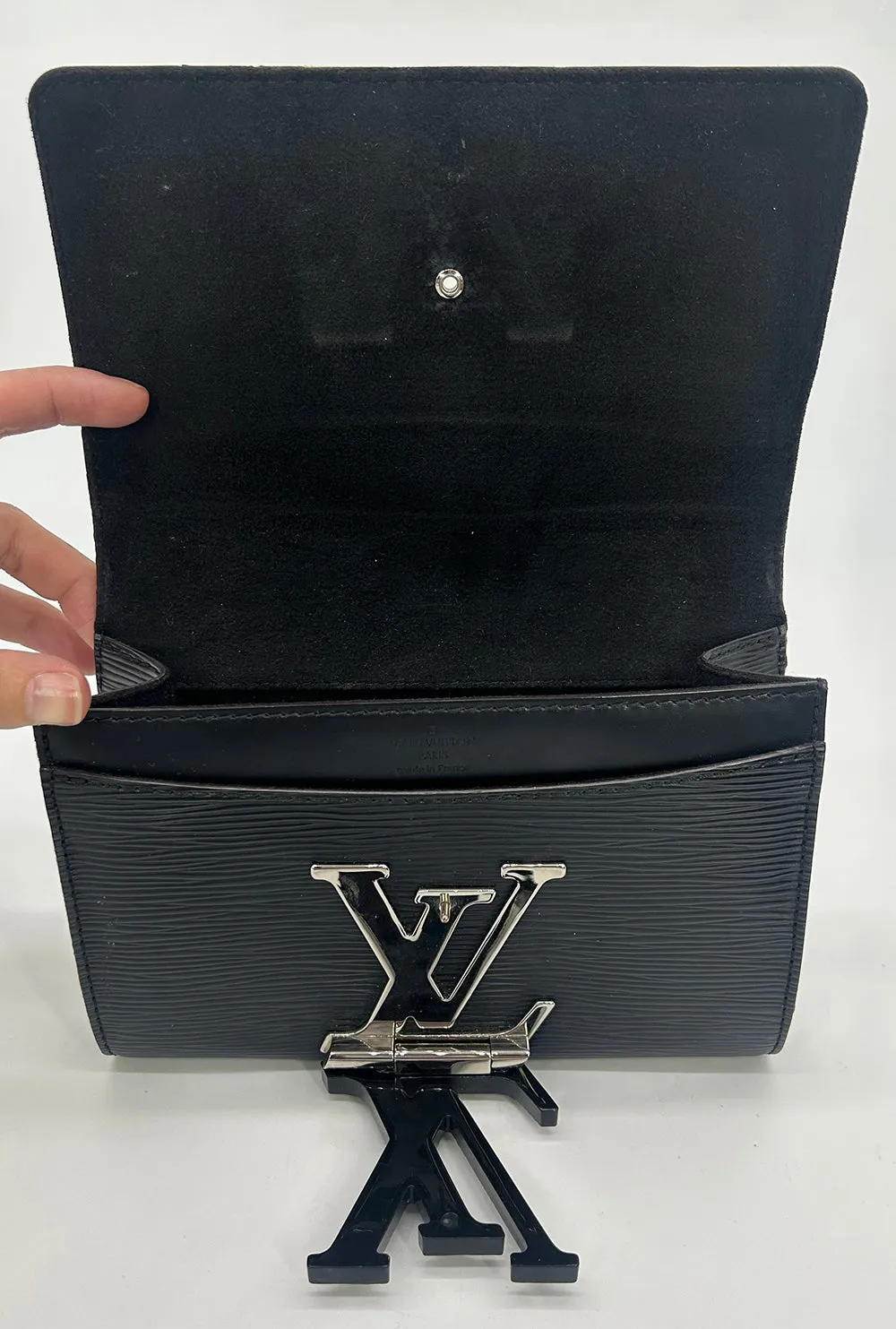 Louis Vuitton Black Epi Louise Strap PM Bag