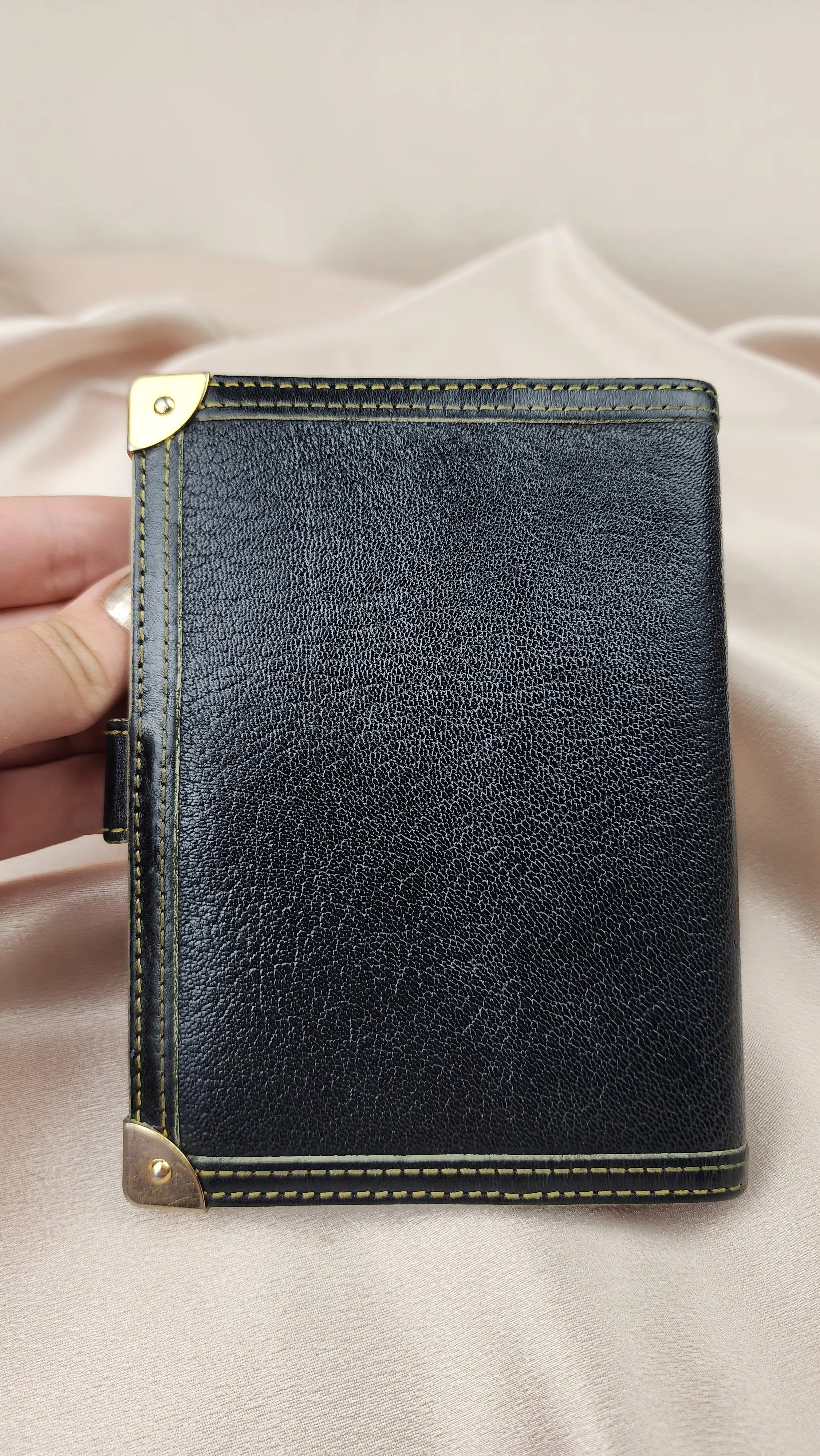 Louis Vuitton Black Leather PM Agenda - 0614