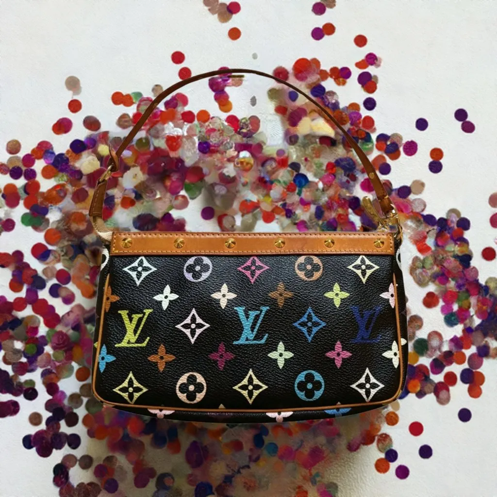 Louis Vuitton Black Multicolor Pochette