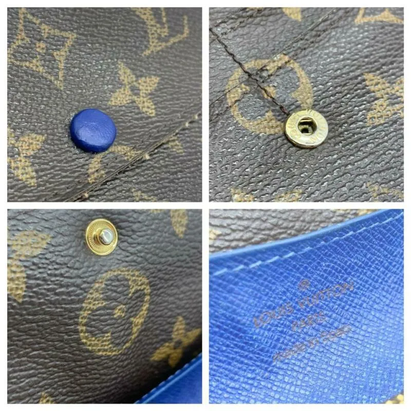 Louis Vuitton Blue Emilie Monogram Wallet