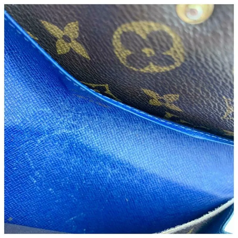 Louis Vuitton Blue Emilie Monogram Wallet