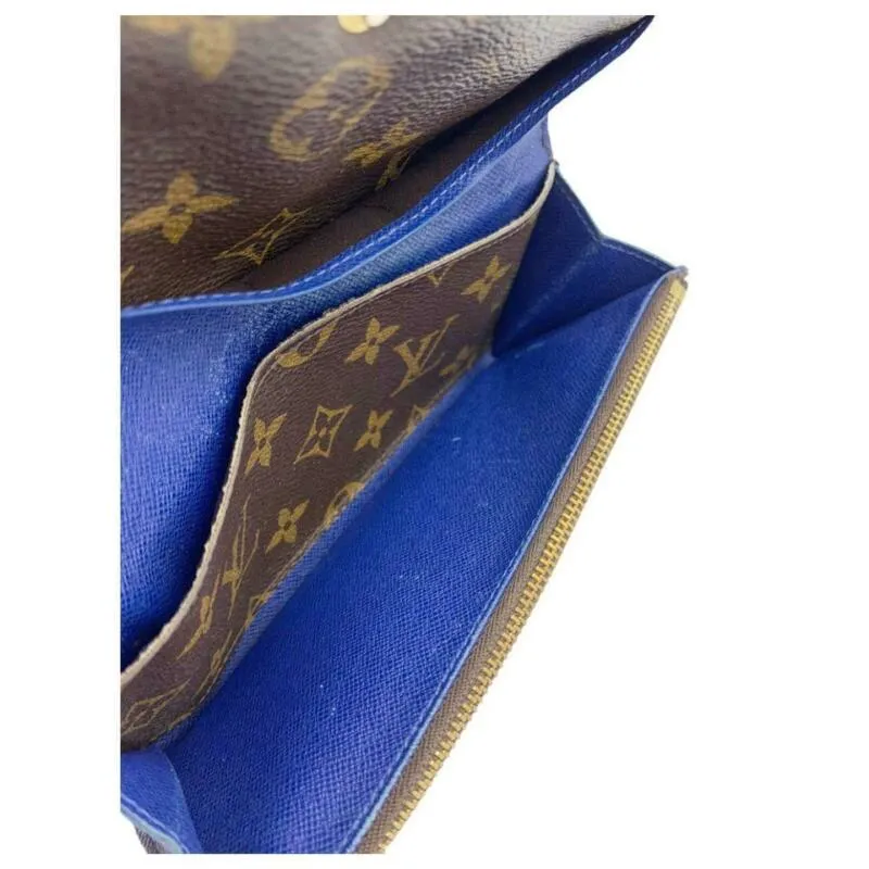 Louis Vuitton Blue Emilie Monogram Wallet