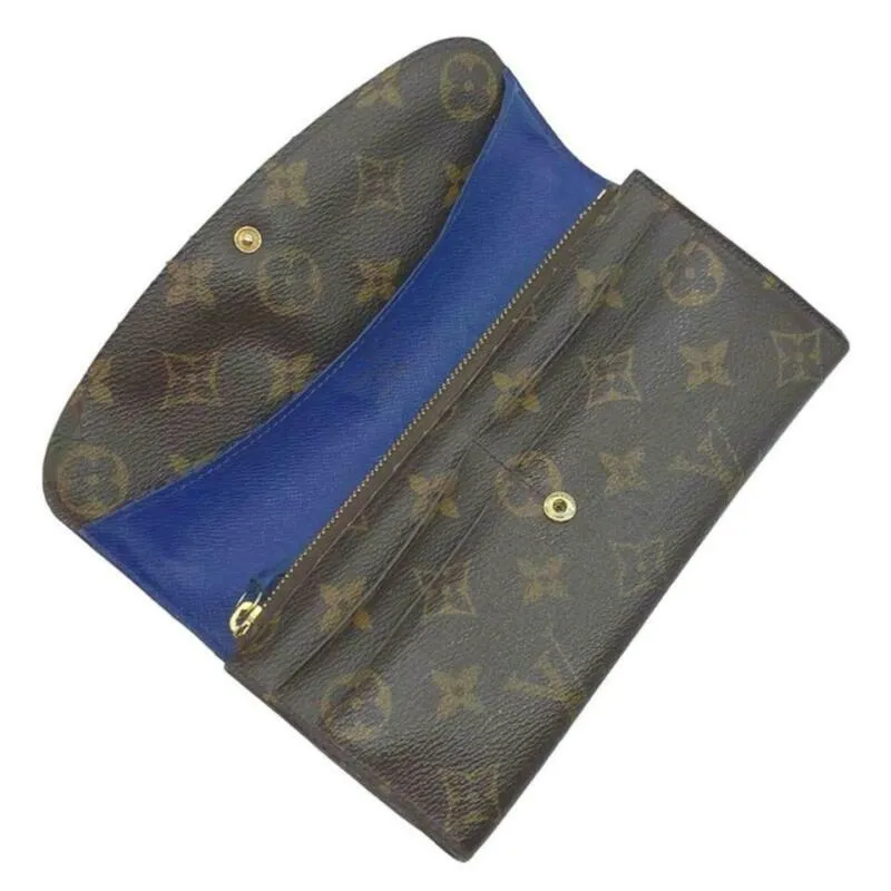 Louis Vuitton Blue Emilie Monogram Wallet