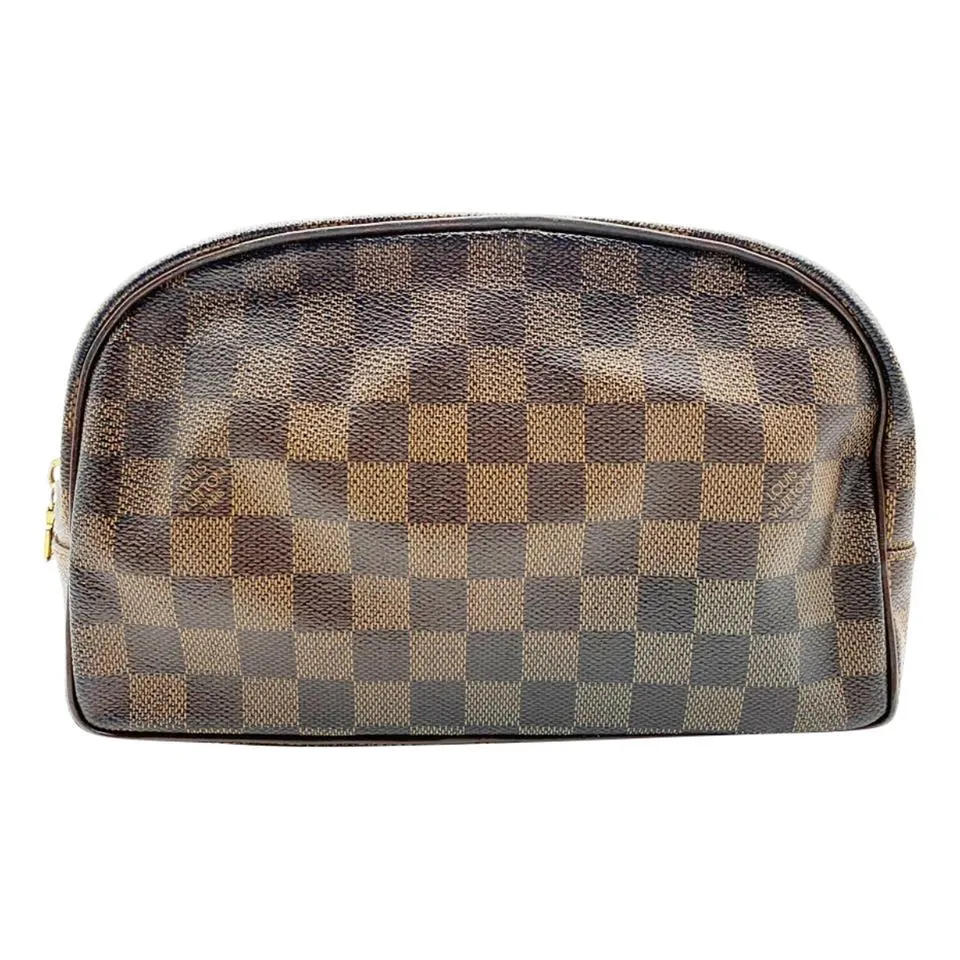 Louis Vuitton Brown Trousse De Toilette 25 Damier Ebene Cosmetic Bag