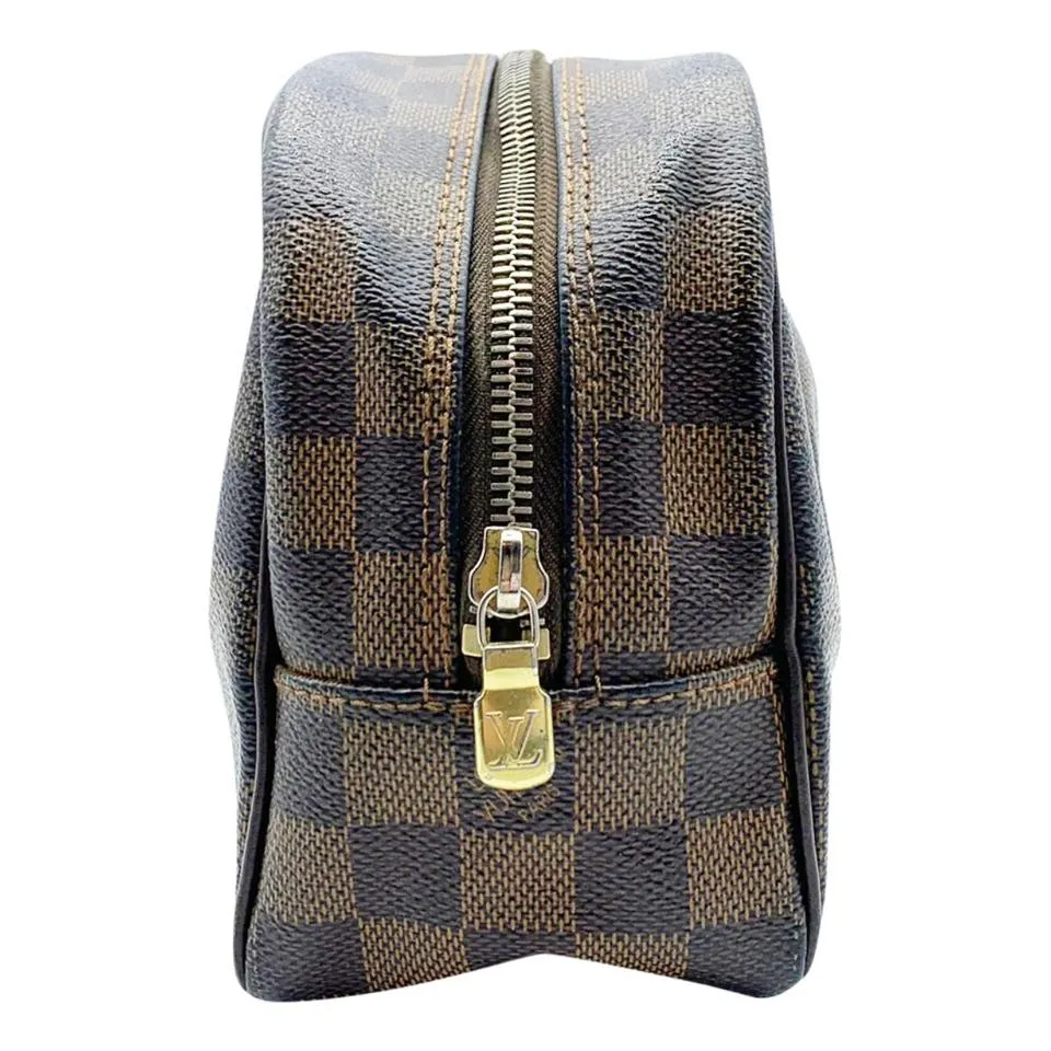 Louis Vuitton Brown Trousse De Toilette 25 Damier Ebene Cosmetic Bag