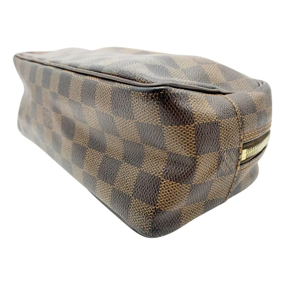 Louis Vuitton Brown Trousse De Toilette 25 Damier Ebene Cosmetic Bag