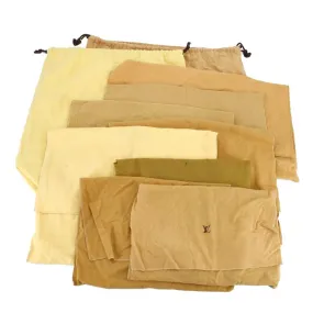 LOUIS VUITTON Dust Bag 10 Set Brown Beige 100% Cotton  111741