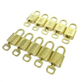 LOUIS VUITTON Padlock & Key Bag Accessories Charm 10 Piece Set Gold 36212