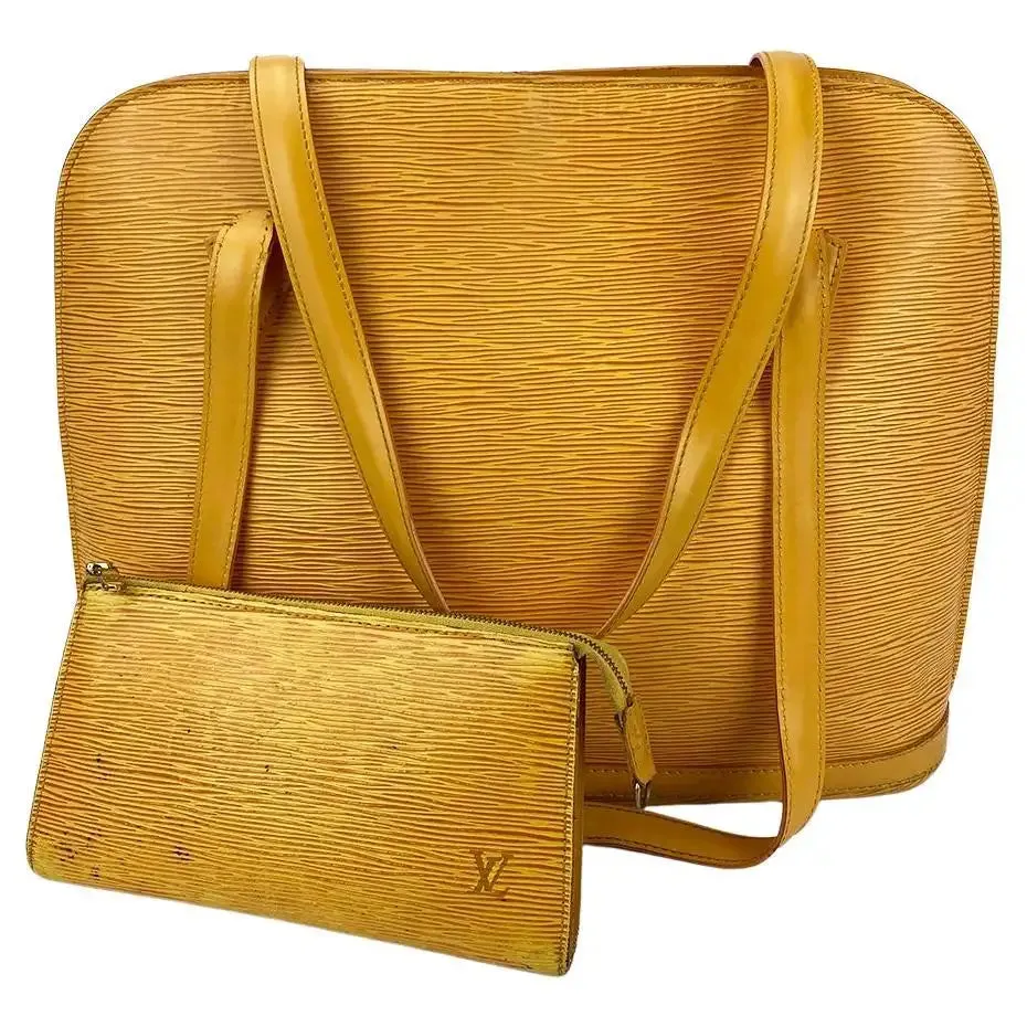 Louis Vuitton Yellow Epi Lussac Tote and Pochette