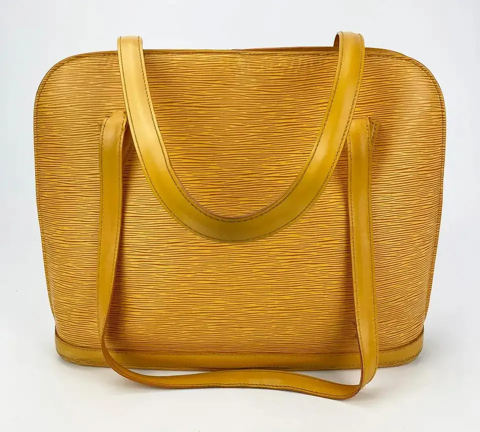 Louis Vuitton Yellow Epi Lussac Tote and Pochette