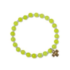 Mabel Bead Stretch Bracelet - Yellow