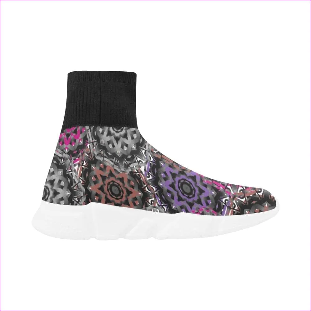 Mandala Graffiti Monoceros Stretch Slipper Sock Womens Shoes