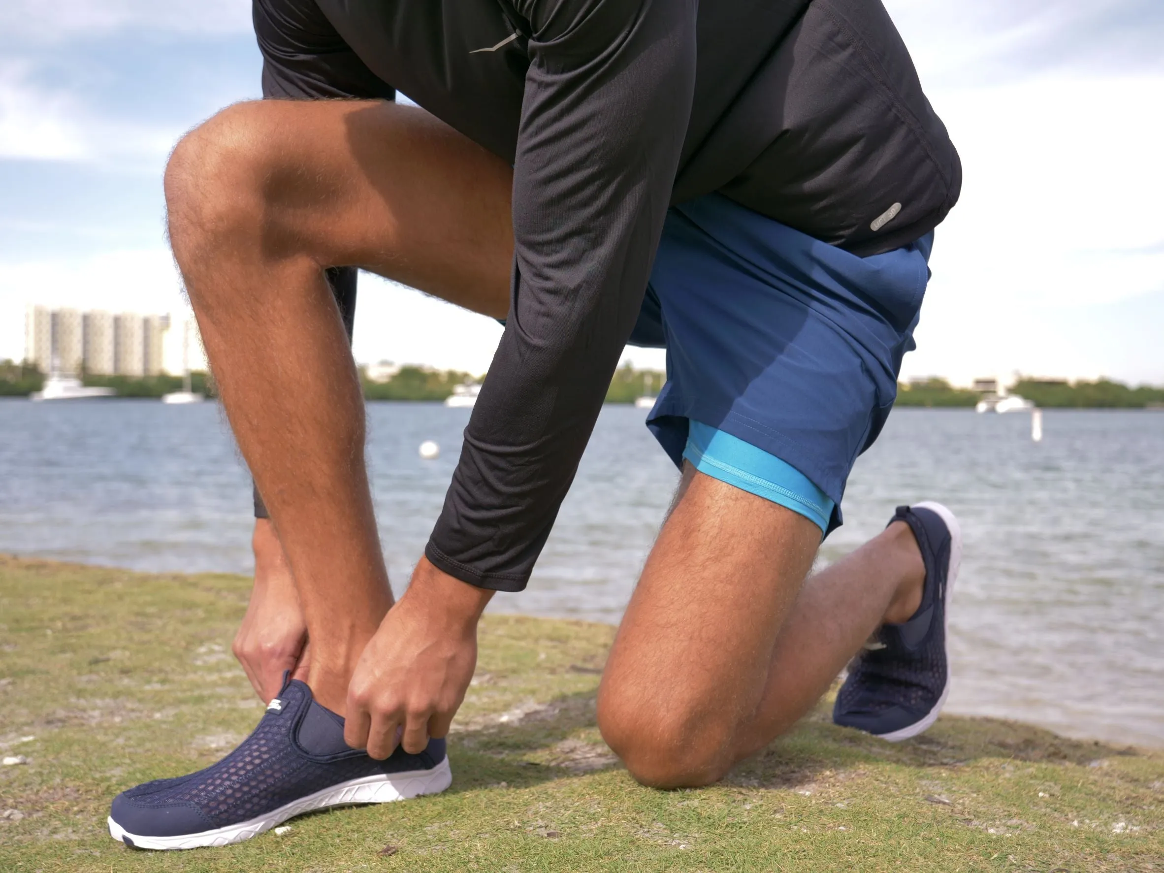 Men's Aqua Slip-On Navy