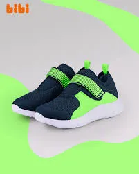 Navy and lime mesh sneaker