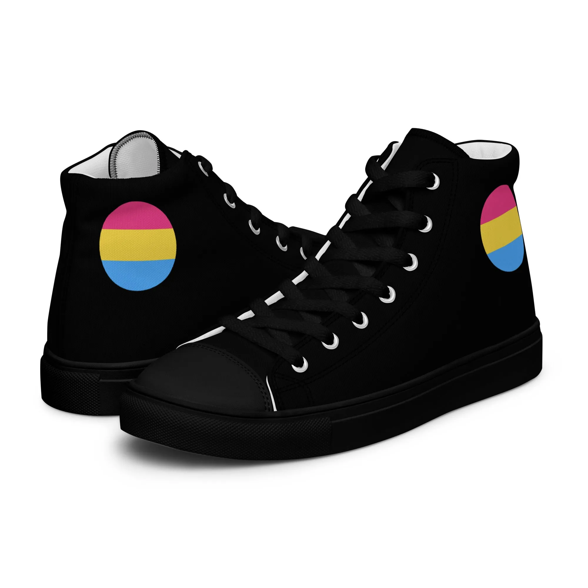 Pansexual Pan Pride Men’s High Top Canvas Athletic Shoes