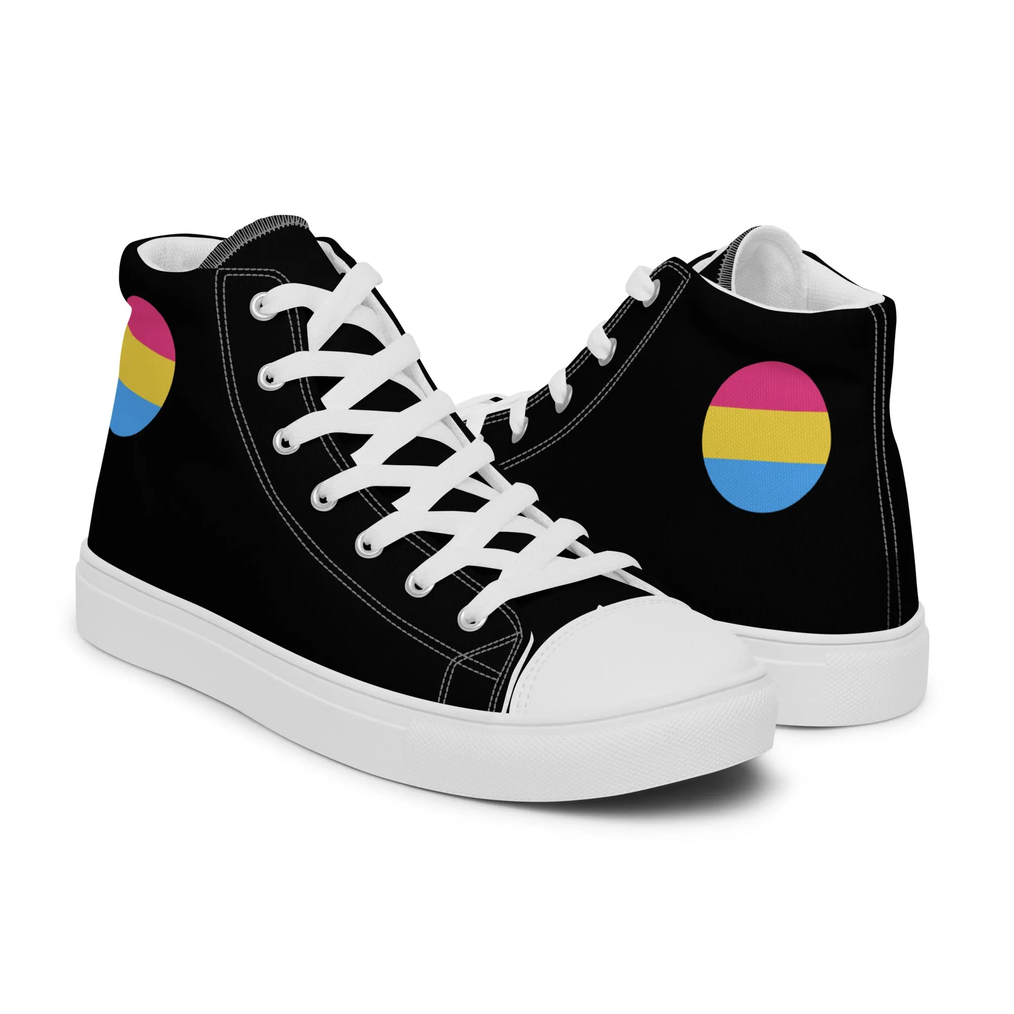 Pansexual Pan Pride Men’s High Top Canvas Athletic Shoes